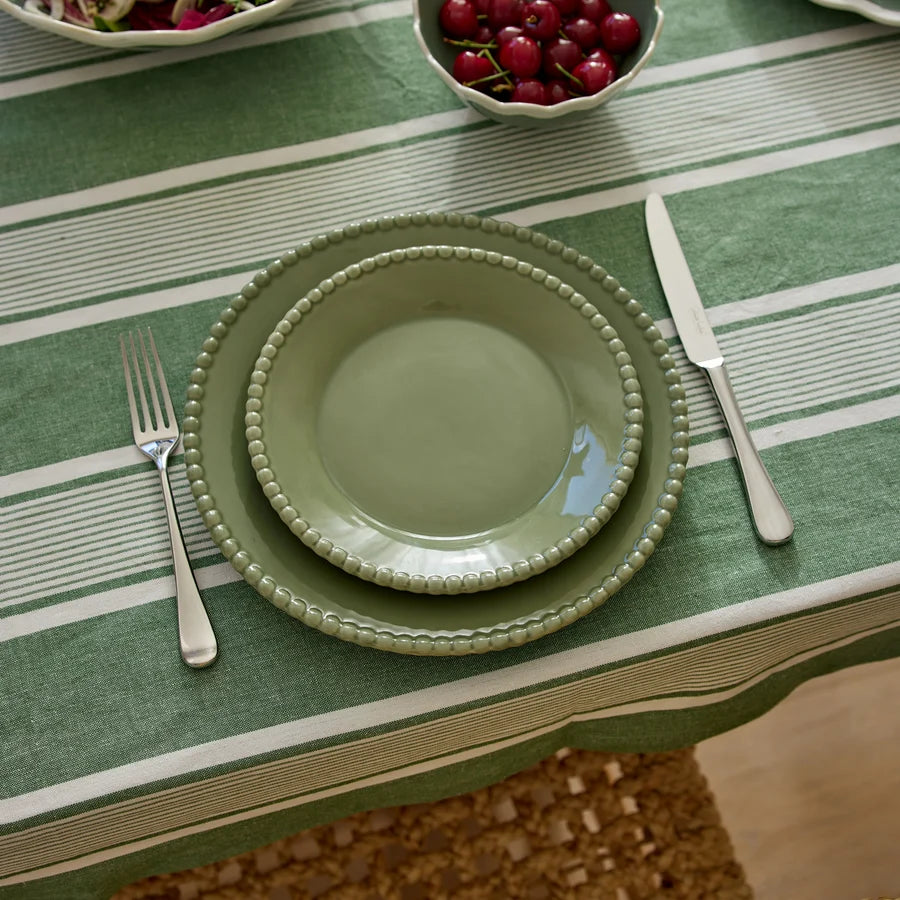 Celeste Green Bobble Side Plate D21.5cm