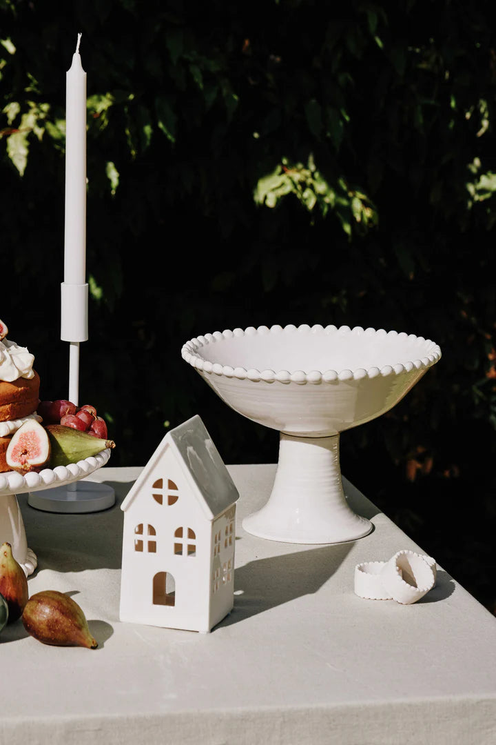Eden White Pedestal Bowl
