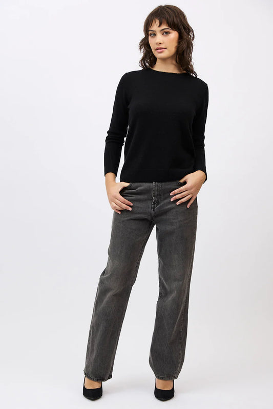 Essential Slim Crew - Black