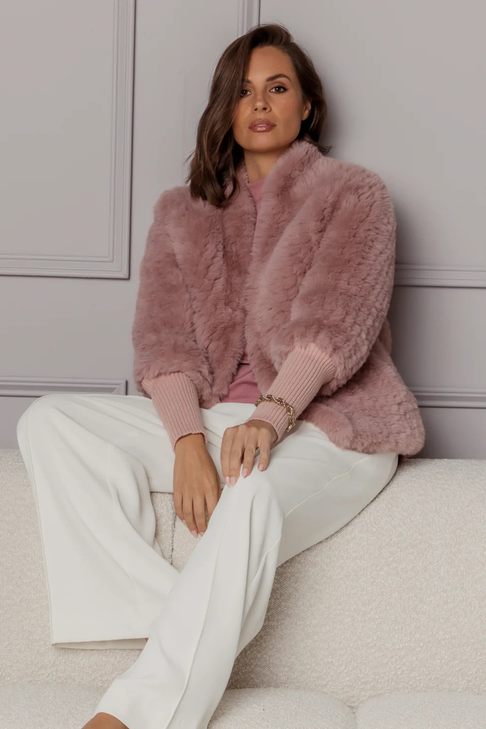 TETTO Faux Jacket Smokey Plum
