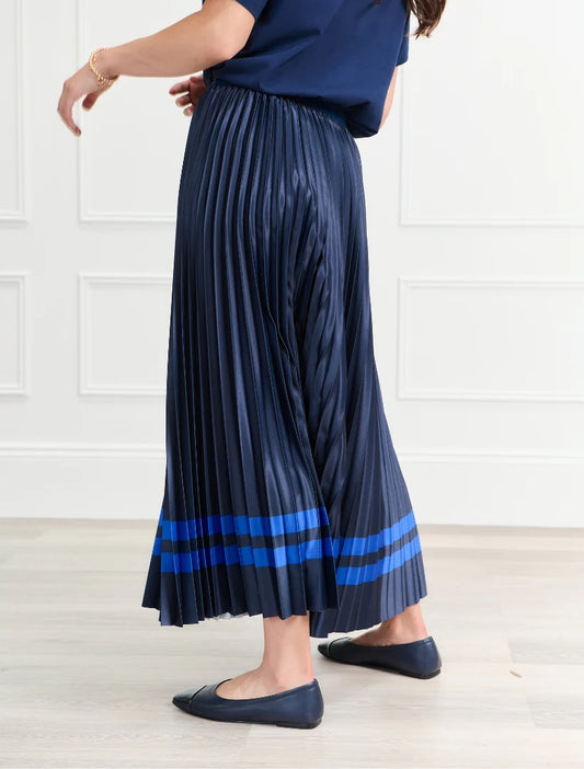 Royal Stripe Pleat Skirt