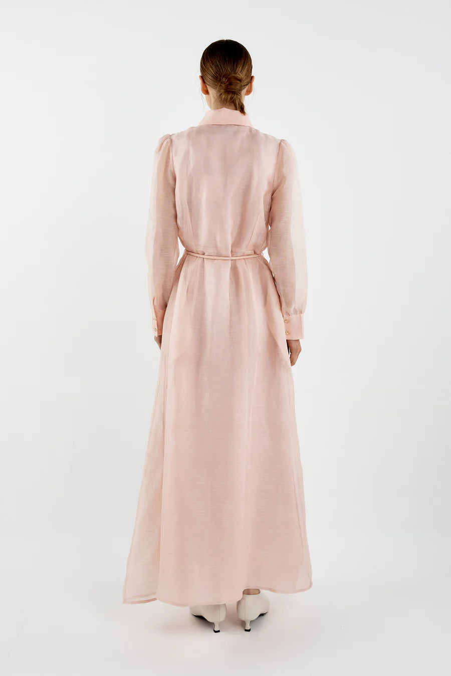JULIE MAXI SHIRT DRESS - PINK