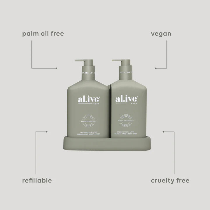 WASH & LOTION DUO - GREEN PEPPER & LOTUS
