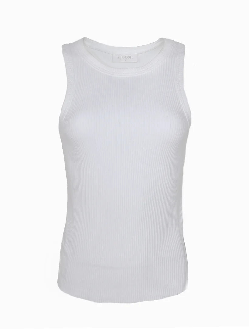 Raven Rib Tank - White