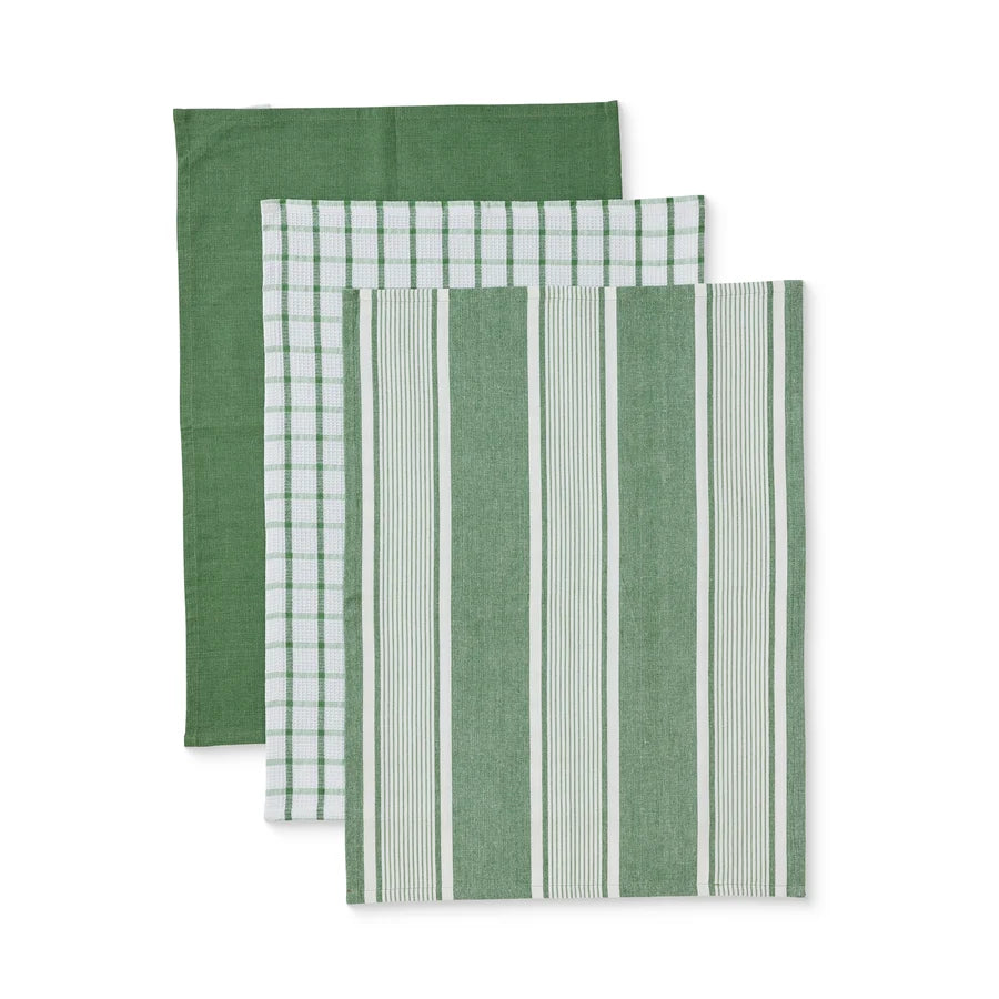 AVERY SPRUCE GREEN TEATOWEL PACK 3