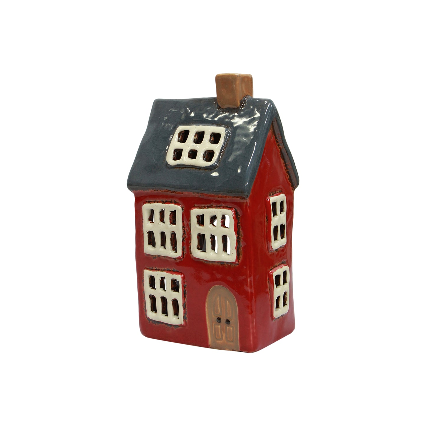 Alsace Tea Light House Navy Roof