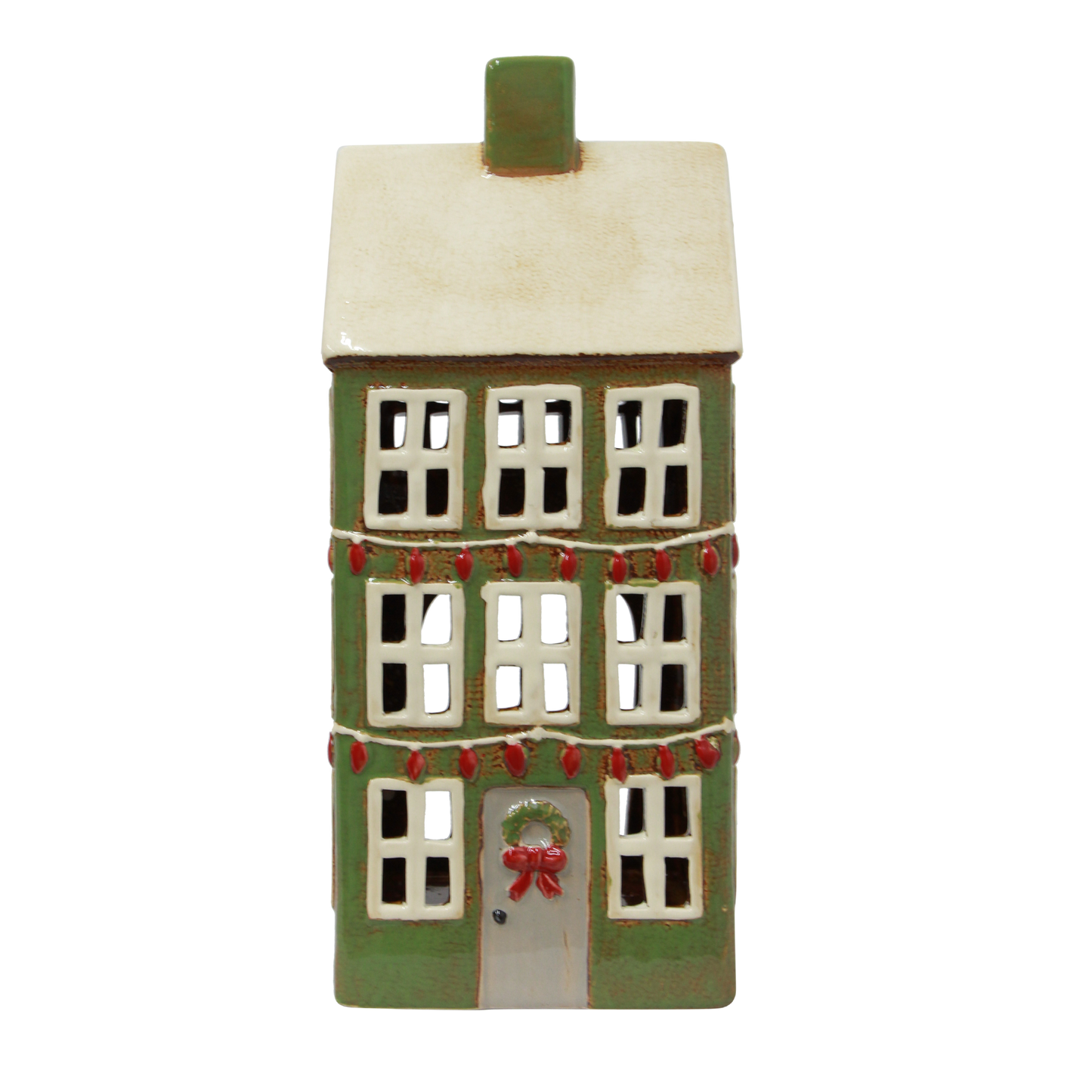Alsace Tea Light Grande Chalet Christmas Green