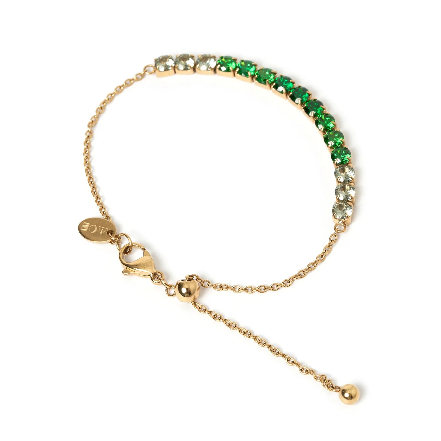 ZALIA GOLD BRACELET - EMERALD