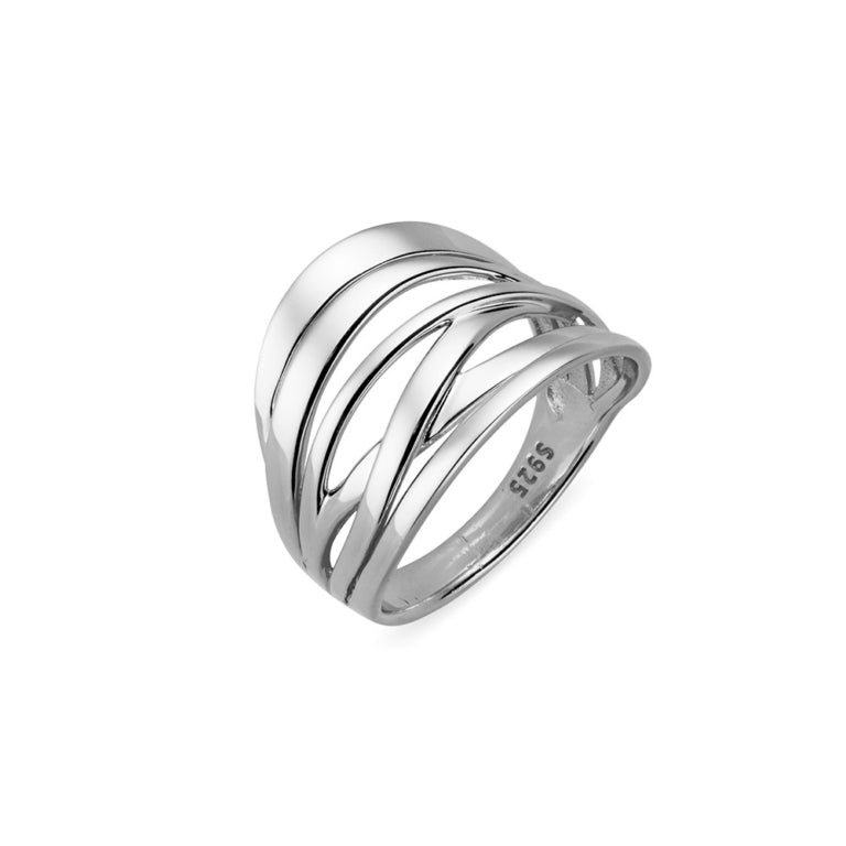 Shelley - Sterling silver lines ring