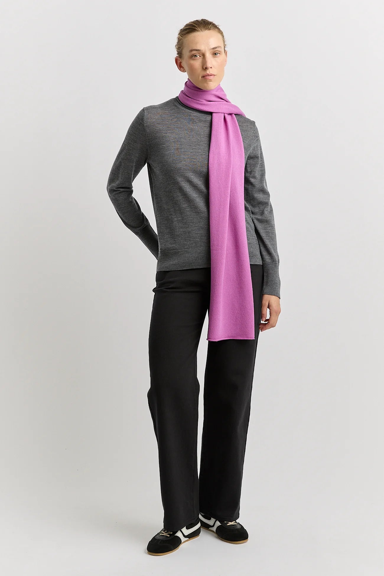 Extra fine merino scarf - Ultraviolet
