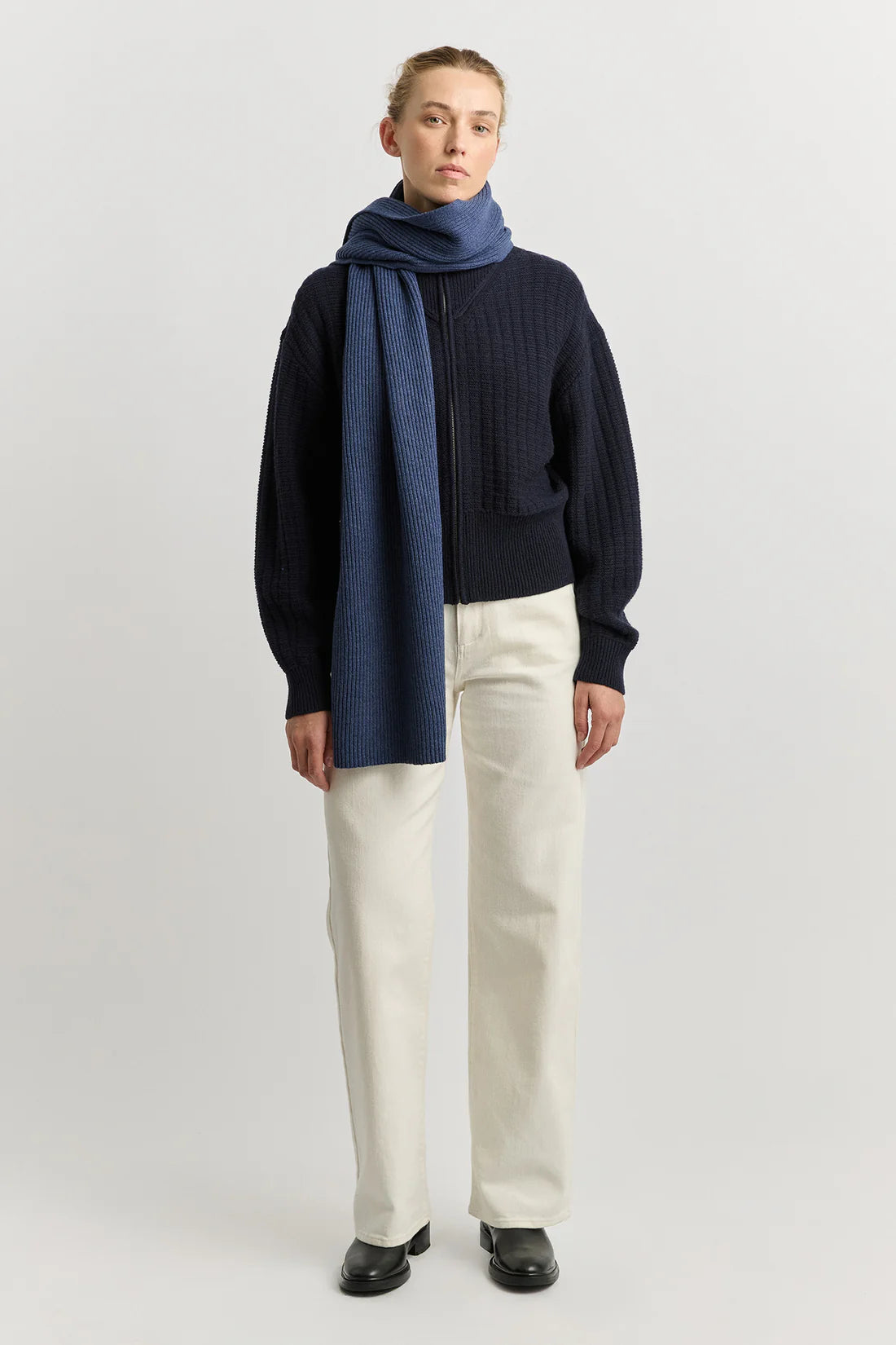 Fine rib scarf - Galaxy