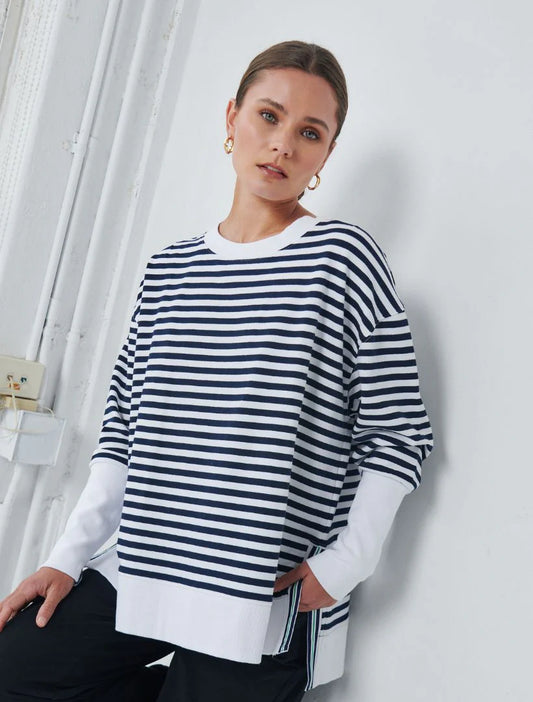 Claudia Striped Sweatshirt - Med/Large