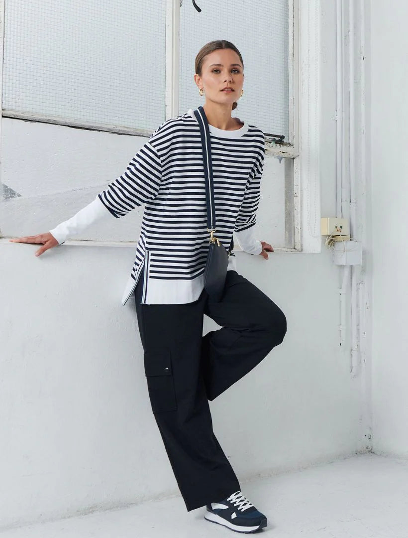 Claudia Striped Sweatshirt - Med/Large