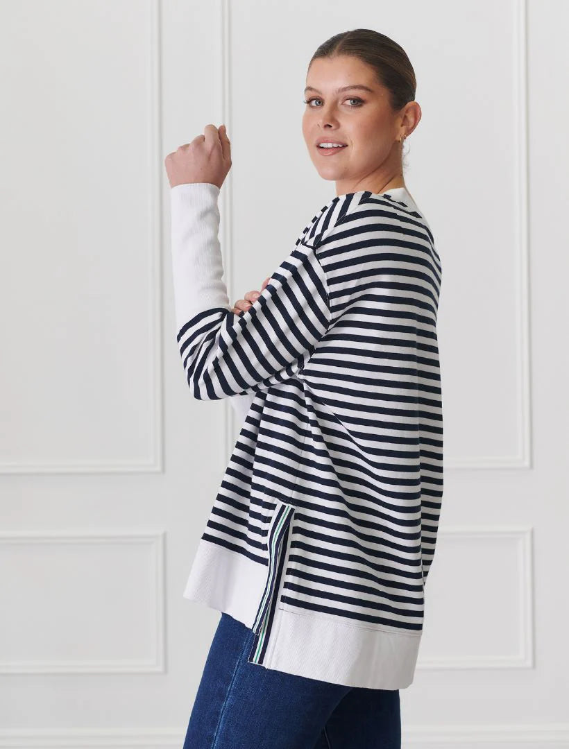 Claudia Striped Sweatshirt - Med/Large