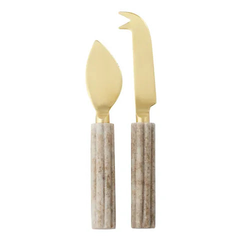 Rae Set of two Marble Cheese Knives/Speader