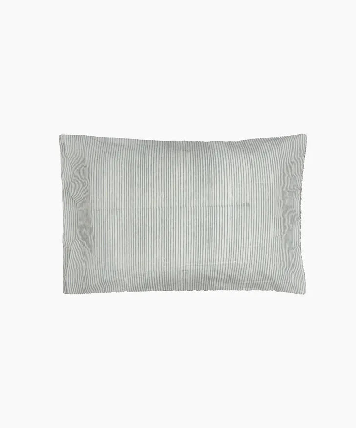 Athena Handblock Blue/Natural Pillow Covers (2PC)