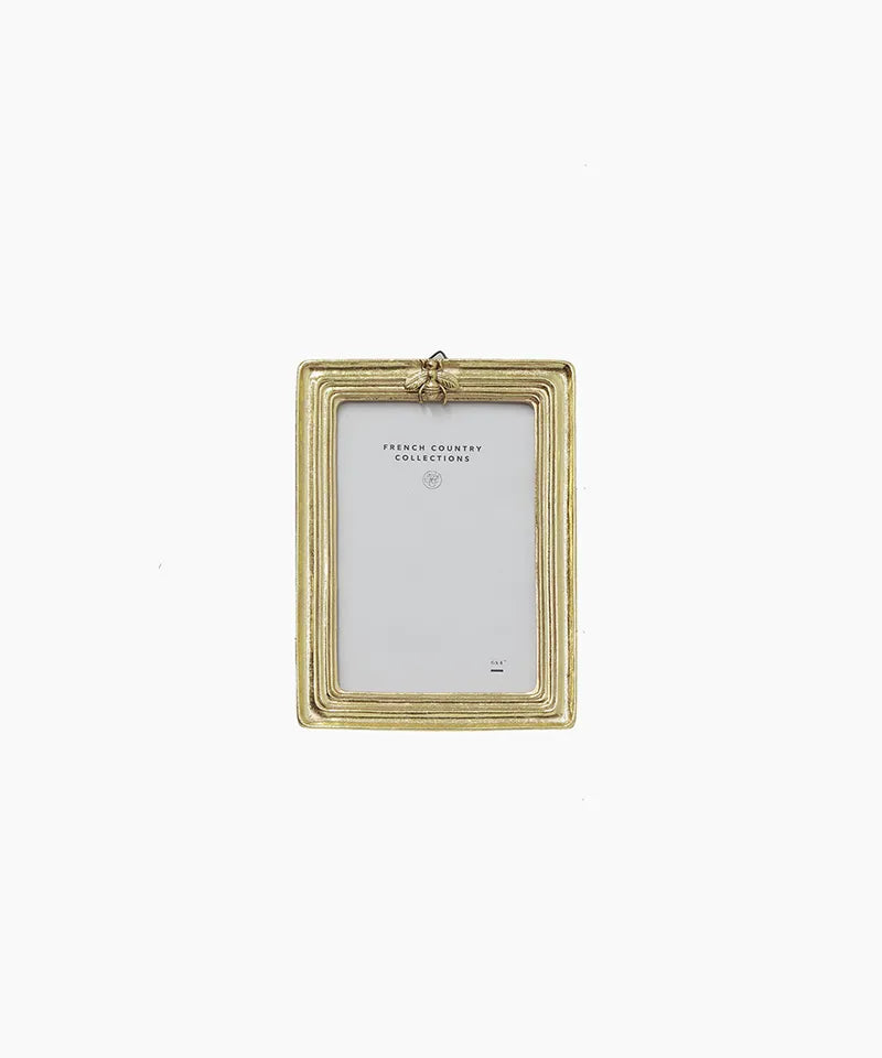 Ribbed Bee Photo Frame Gold 4x6