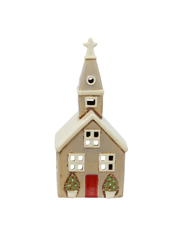 Alsace Tea Light Church Christmas Stone