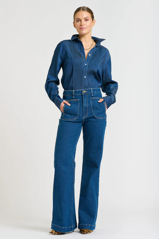 The Penny Shirt Pintuck - Denim