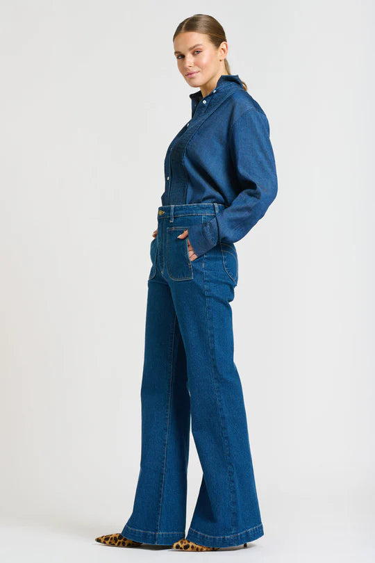 The Penny Shirt Pintuck - Denim