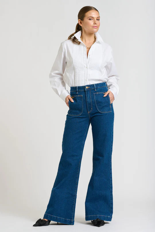 The Penny Shirt Pintuck - Oxford White