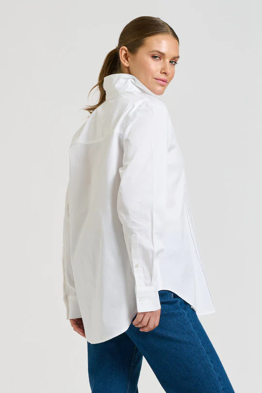 The Penny Shirt Pintuck - Oxford White