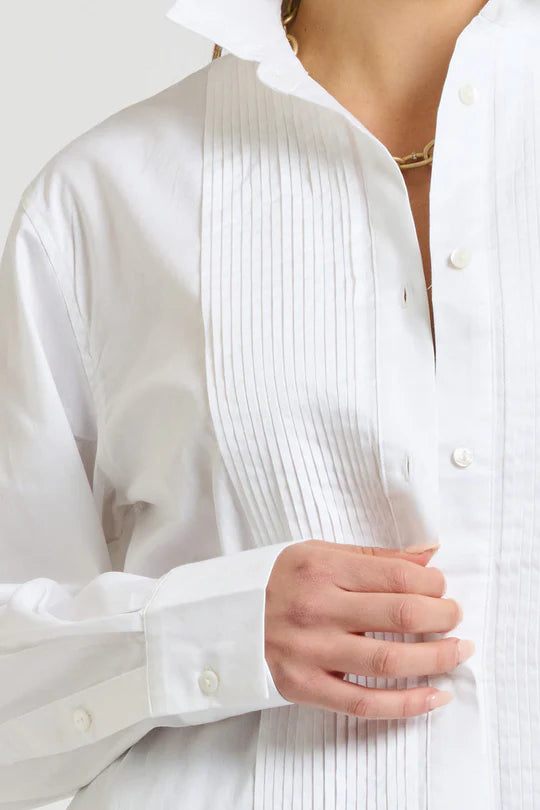 The Penny Shirt Pintuck - Oxford White