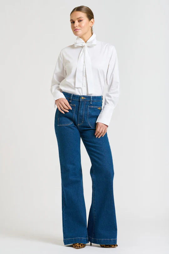 The Pussy Bow Shirt - White