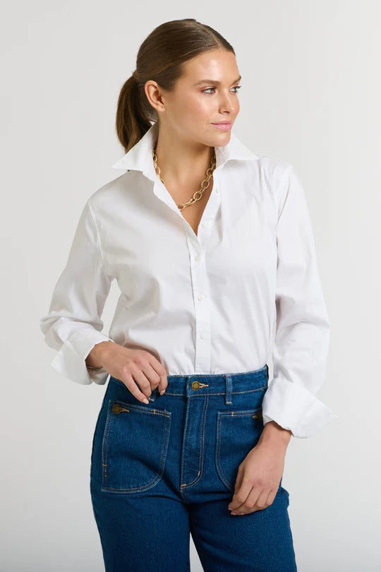 The Pussy Bow Shirt - White