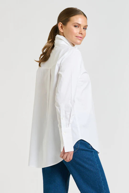 The Pussy Bow Shirt - White