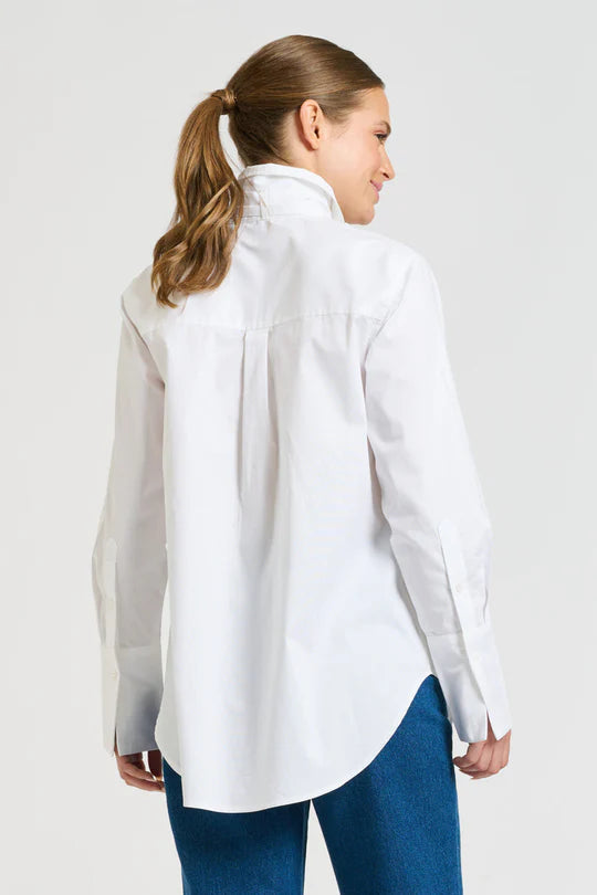 The Pussy Bow Shirt - White