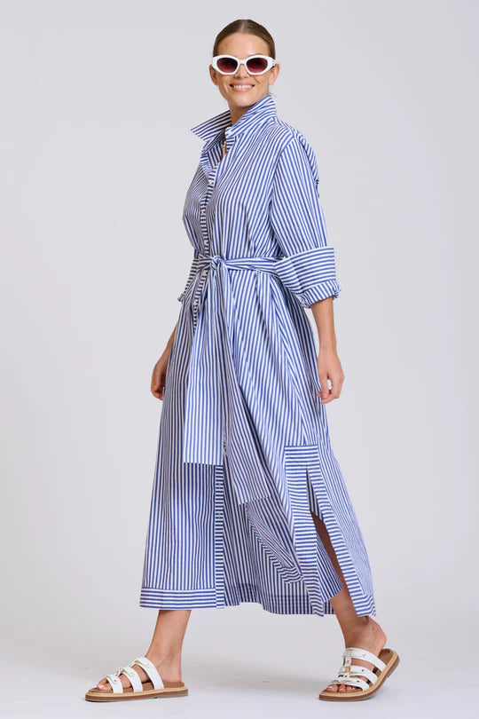 The Sybil Oversized Dress - Navy Stripe