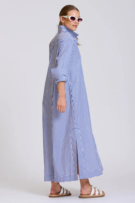 The Sybil Oversized Dress - Navy Stripe