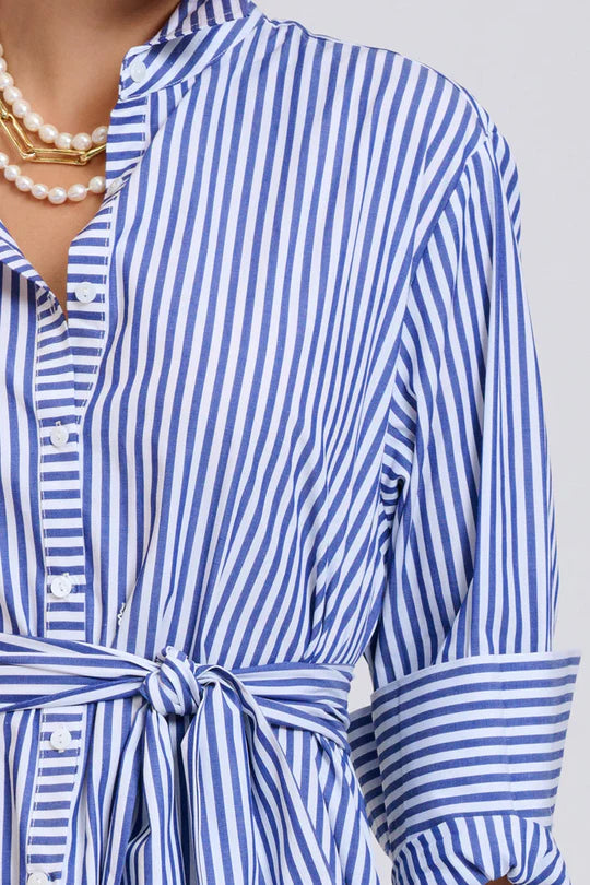 The Sybil Oversized Dress - Navy Stripe