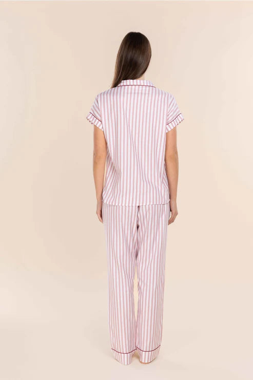 Winona Cotton Sateen - Pink Stripe
