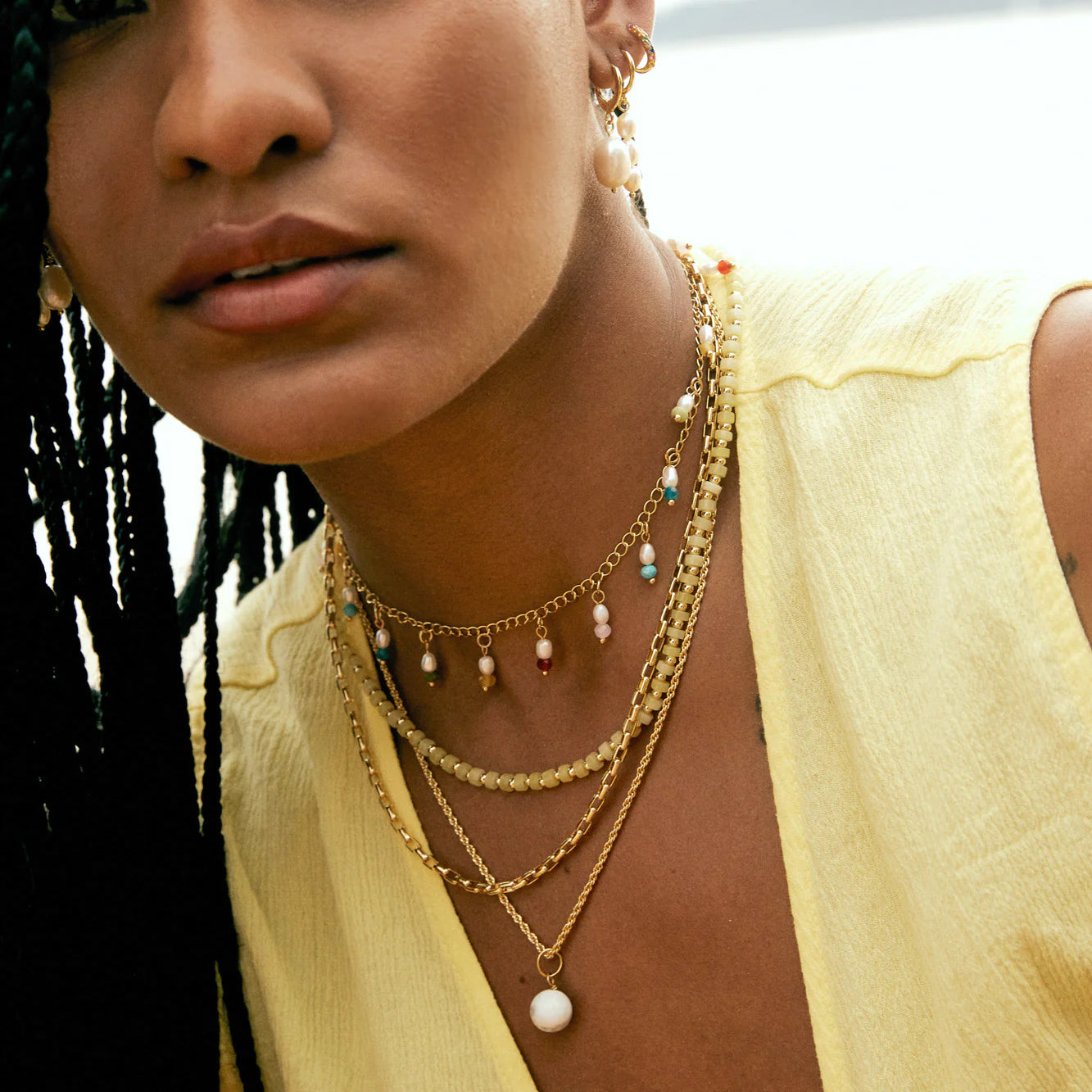 OASIS GEMSTONE NECKLACE - SUNSHINE BY ARMS OF EVE