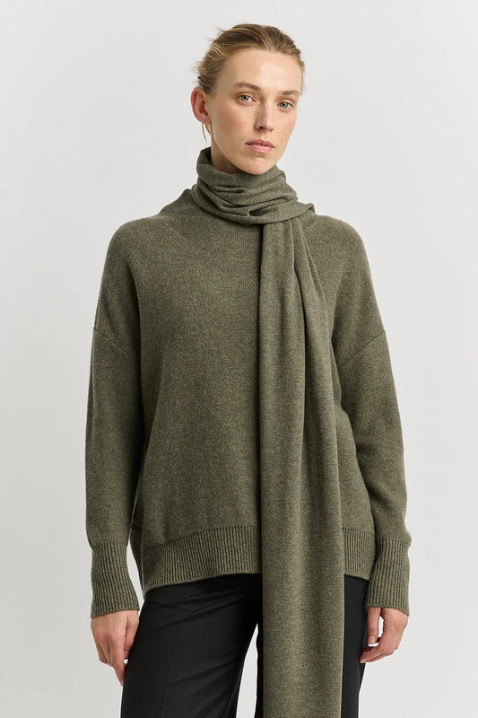Extra fine merino scarf - Kale