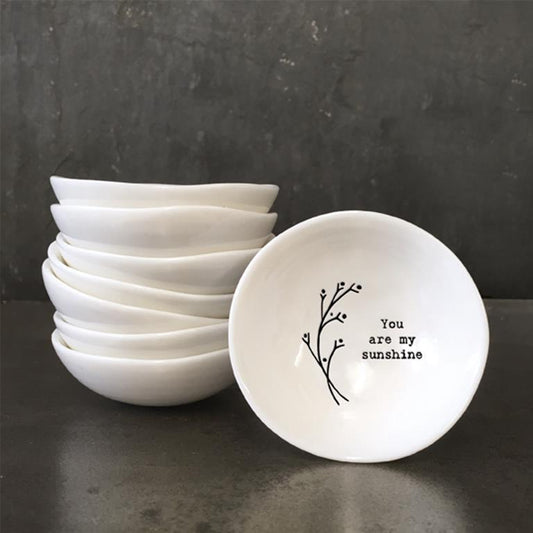 Wobbly Porcelain Bowl small - You are my sunshine