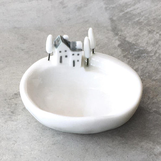Little houses on hillside bowl