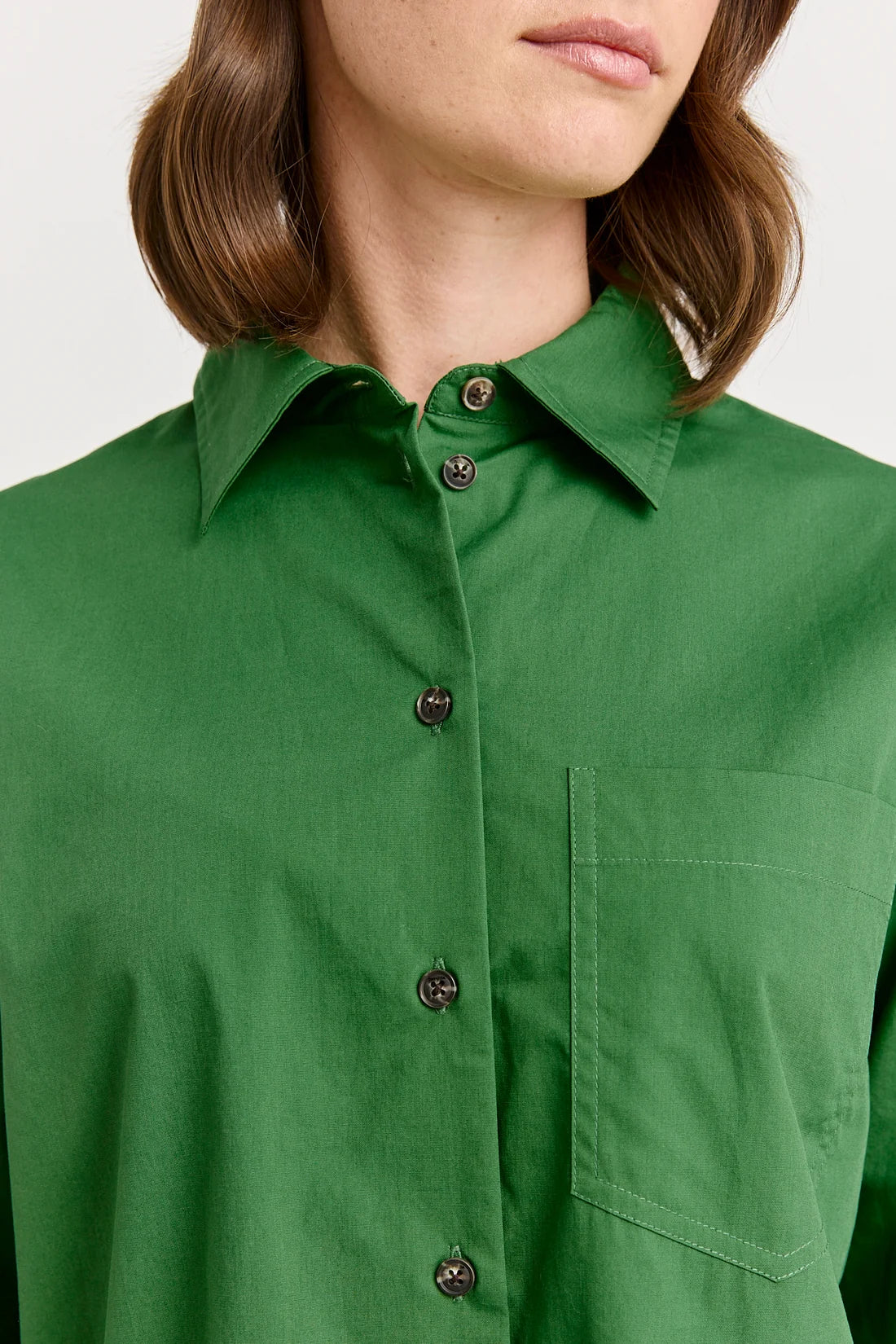 Relaxed cotton shirt - Spring green