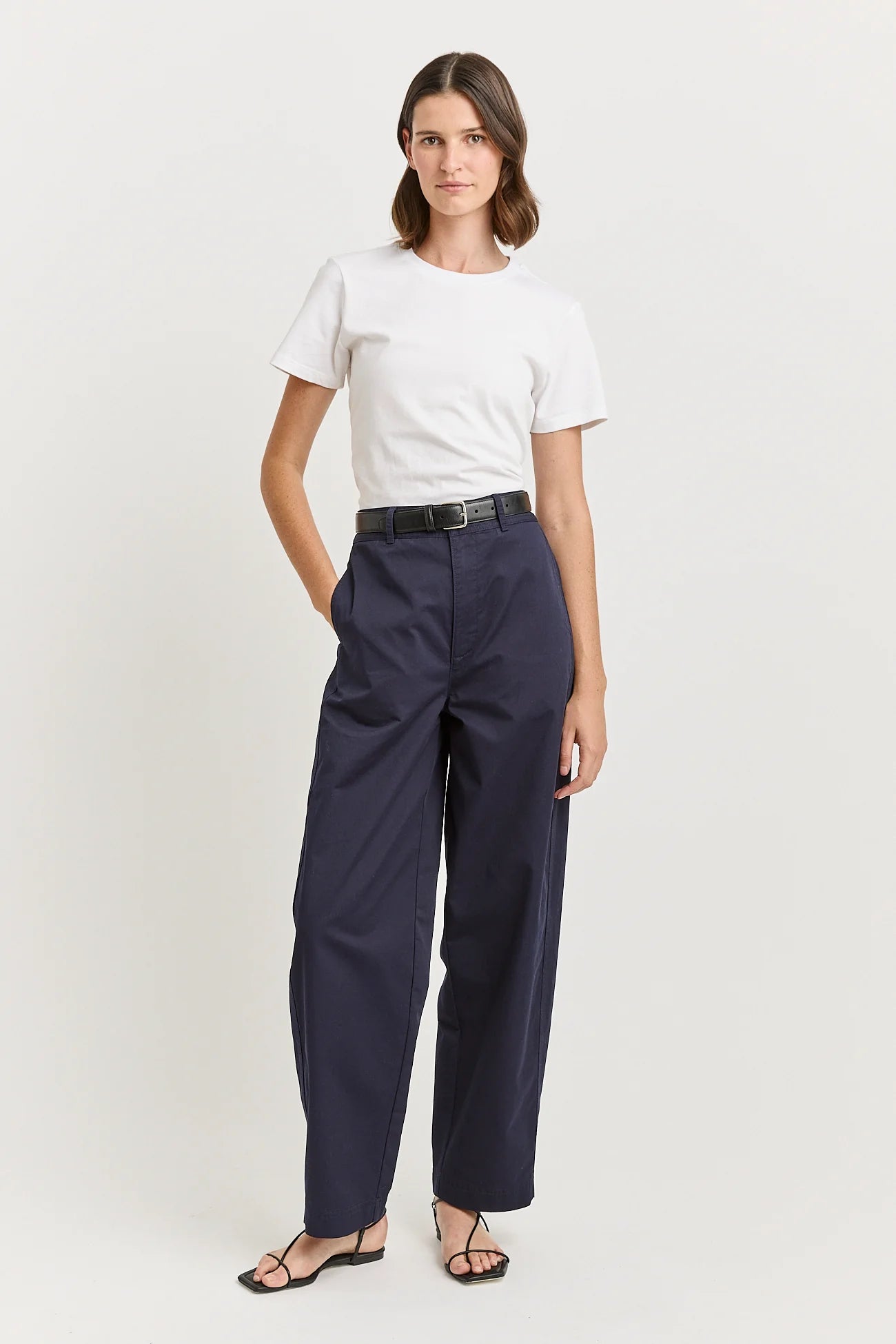 Soft barrel pant - Navy