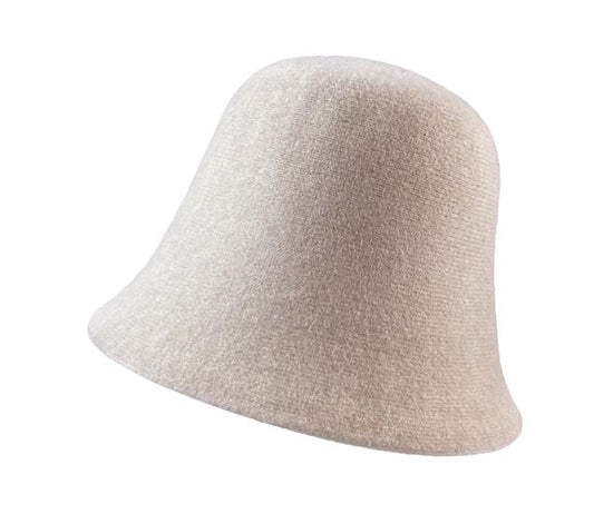 Boston Wool Cloche Hat- Off White
