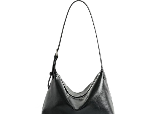 Chicago cowhide shoulder bag in Black