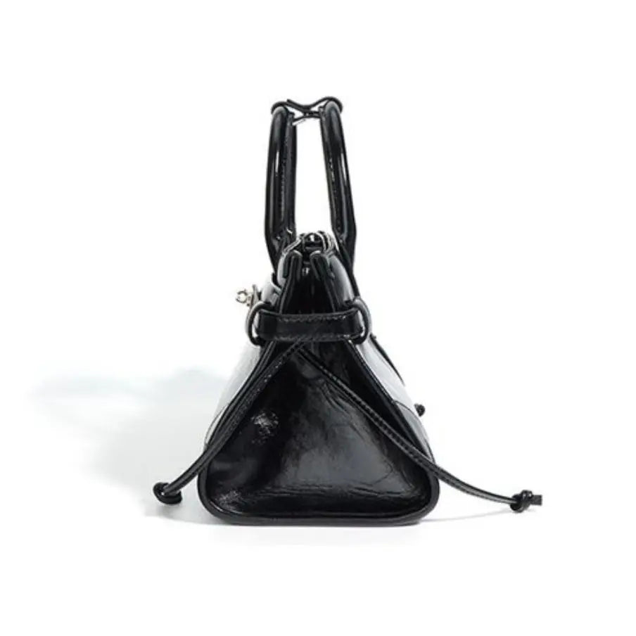 Oxford Cowhide Bag- Black