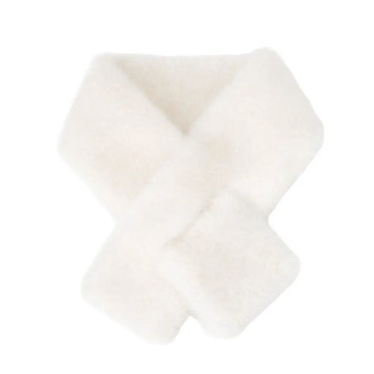 Faux Fur Peruvian stole - White