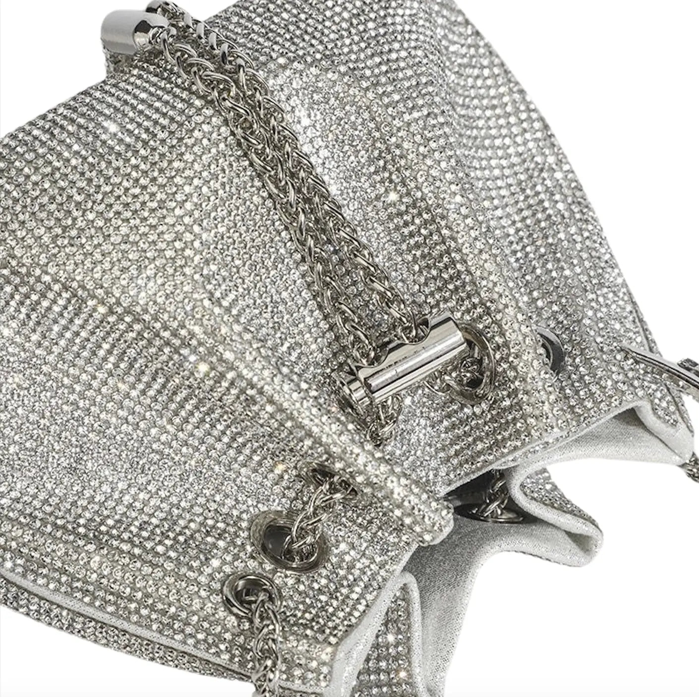 Mia Rhinestone Silver Bag