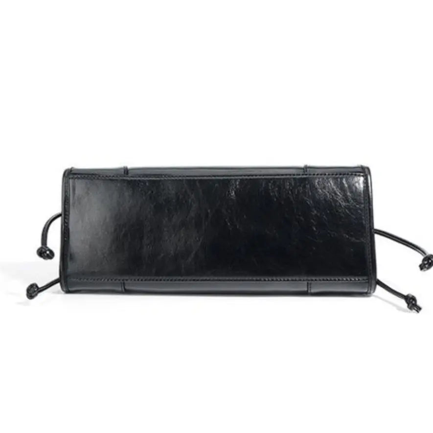 Oxford Cowhide Bag- Black