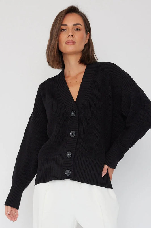 QUINCY Cardigan Black