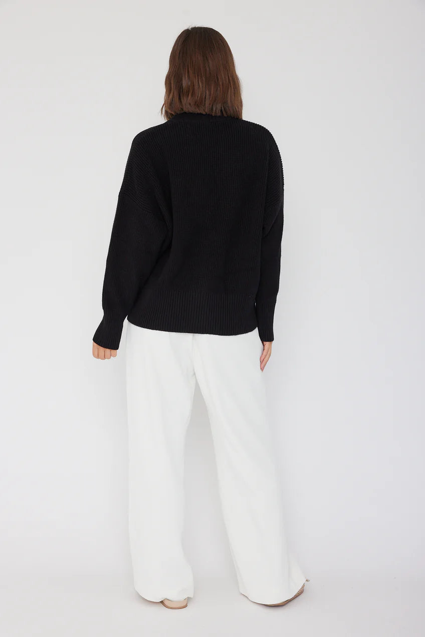 QUINCY Cardigan Black