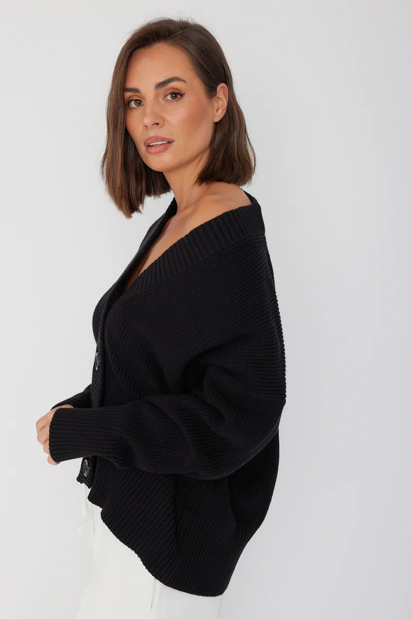 QUINCY Cardigan Black